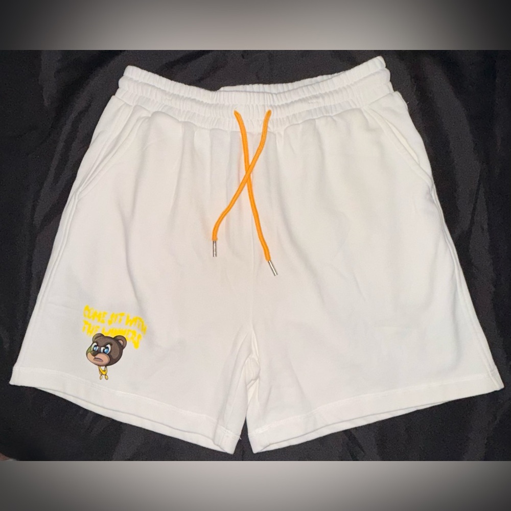 🏆THE WINNING TEAM🏆 White/maize Men's Sweat-Shorts